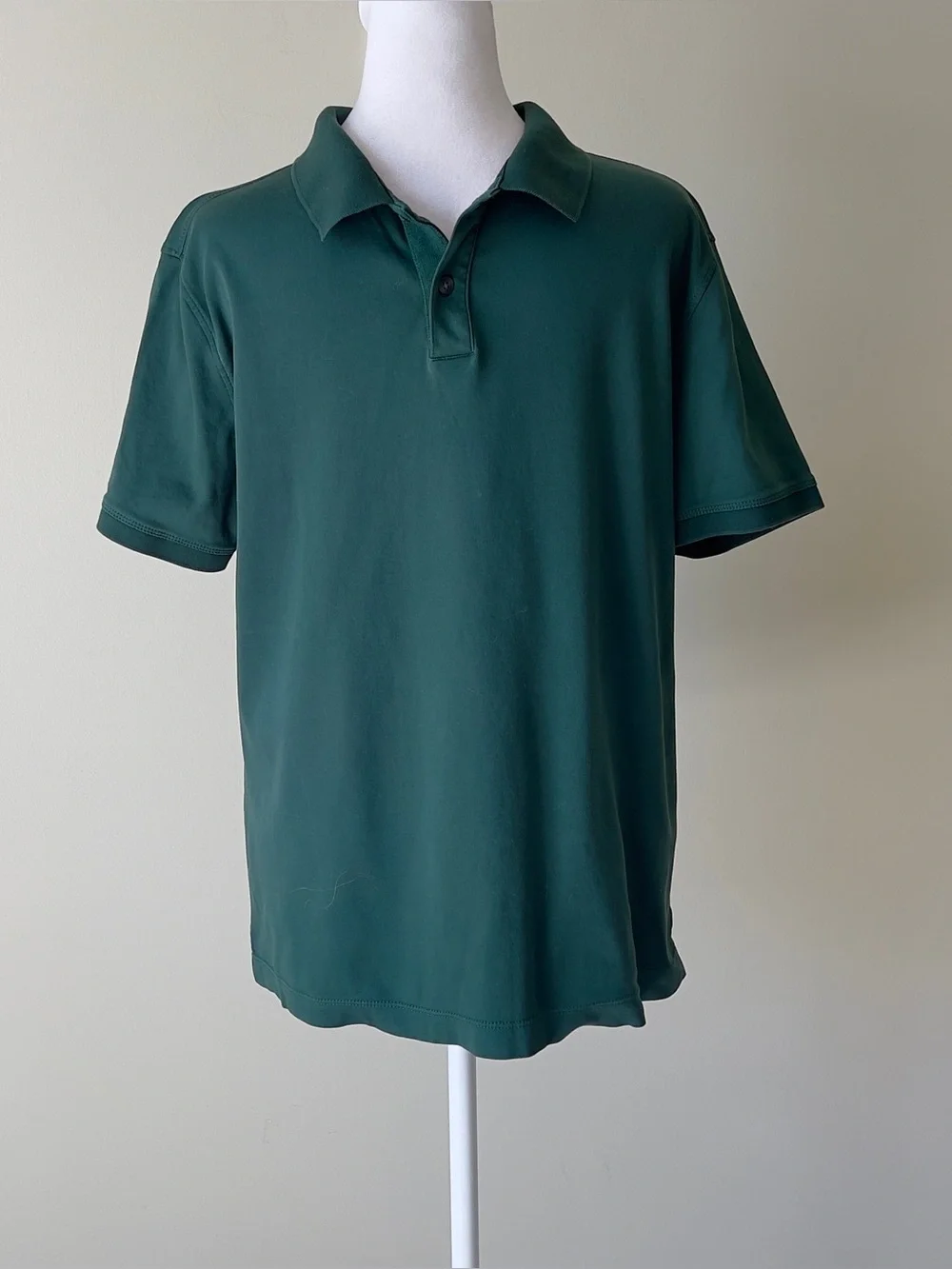 Banana Republic Luxury Touch Performance Men’s Short Sleeve Green Polo Shirt EUC